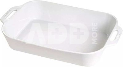 Staub Rectangular Dish Ceramic, white, 34x24cm