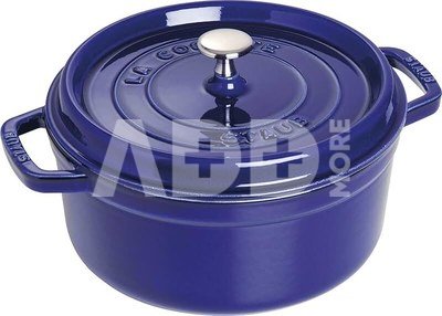 Staub Round Cocotte, 26cm cast iron, dark blue