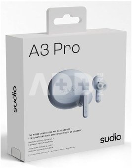 Sudio Earbuds | A3 Pro | Bluetooth | In-ear | Microphone | Powder Blue | Noise canceling | Wireless