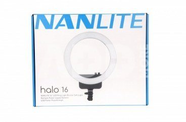NANLITE Halo 16 Bi-Colour LED Ring Light with carrying bag
