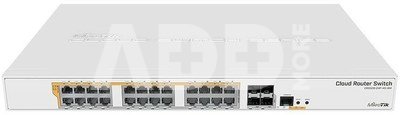 MikroTik CRS328-24P-4S+RM Gigabit Ethernet POE/POE+ router/switch PoE/Poe+ ports quantity 24, Power supply type Single, Rack mountable, 4x SFP+, 500 W, Managed L3, 24x 1GbE