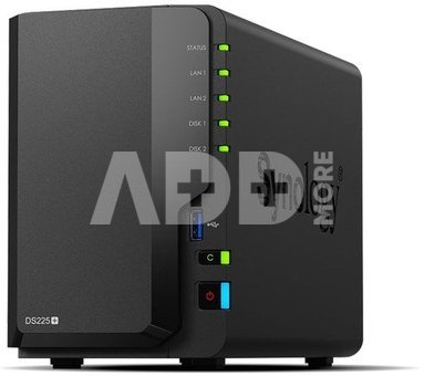 Synology DiskStation | DS225+ | Intel Celeron | J4125 | 2 GB | DDR4 | Black