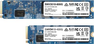 Synology SSD SNV3410-400G  400 GB, SSD form factor M.2 2280 , SSD interface M.2 NVME, Write speed 750 MB/s, Read speed 3000 MB/s