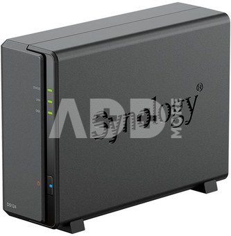Synology | Tower NAS | DS124 | up to 1 HDD/SSD | Realtek | RTD1619B | Processor frequency 1.7 GHz | 1 GB | DDR4