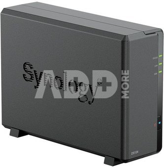 Synology | Tower NAS | DS124 | up to 1 HDD/SSD | Realtek | RTD1619B | Processor frequency 1.7 GHz | 1 GB | DDR4