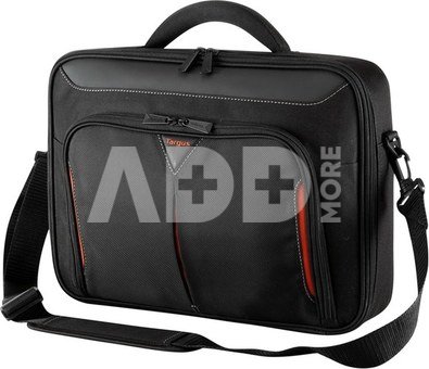 Targus Classic+ Fits up to size 15.6 ", Black/Red, Shoulder strap, Messenger - Briefcase