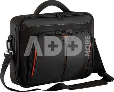 Targus Classic+ Fits up to size 15.6 ", Black/Red, Shoulder strap, Messenger - Briefcase