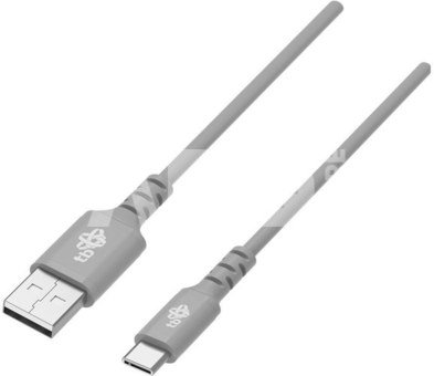 TB Cable USB-USB C 2m silicone grey Quick Charge