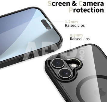 Tech-Protect case Apple iPhone 17 MagMat MagSafe, black/clear