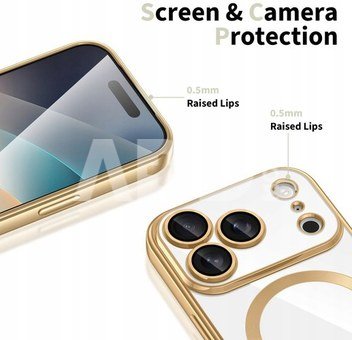 Tech-Protect case Apple iPhone 17 Pro MagFlex MagSafe, golden/transparent