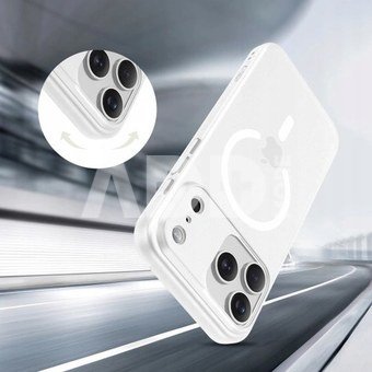 Tech-Protect case Apple iPhone 17 Pro MagSlim MagSafe, white/matte