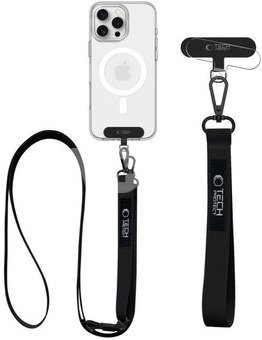 Tech-Protect phone strap Rope Crossbody Leash C65, black