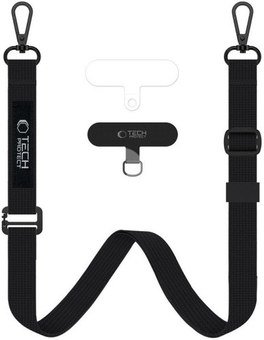 Tech-Protect phone strap Rope Crossbody Leash C65, black
