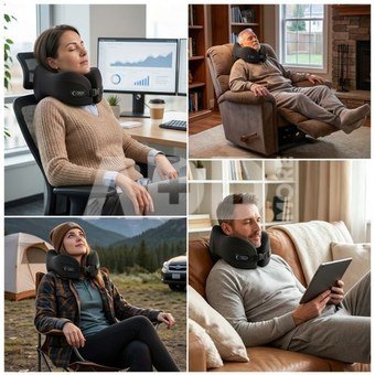 Tech-Protect travel neck pillow ComfortRest, black