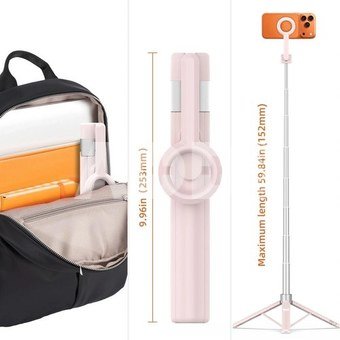 Tech-Protect tripod-selfie stick L10S, pink