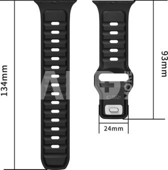Tech-Protect watch strap IconBand Line Apple Watch 44/45/46/49mm, black/orange