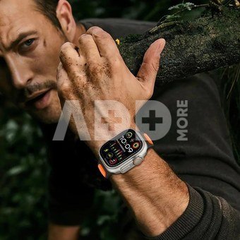 Tech-Protect watch strap IconBand Line Apple Watch 44/45/46/49mm, black/orange