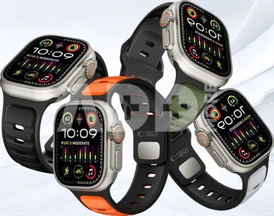 Tech-Protect watch strap IconBand Line Apple Watch 44/45/46/49mm, grey/orange
