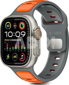 Tech-Protect watch strap IconBand Line Apple Watch 44/45/46/49mm, grey/orange