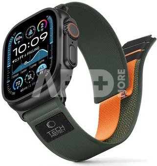 Tech-Protect watch strap Nylon Elite Apple Watch 44/45/46/49mm, green/orange