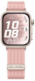 Tech-Protect watch strap Nylon Huawei Watch Fit 3/4/4 Pro/5/5 Pro, light pink