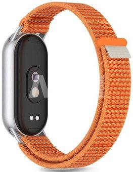 Tech-Protect watch strap Nylon Stripe Xiaomi Smart Band 8/9/10, orange/grey