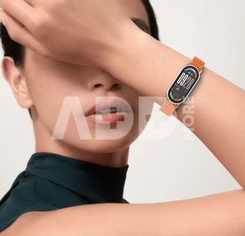 Tech-Protect watch strap Nylon Stripe Xiaomi Smart Band 8/9/10, pink/grey