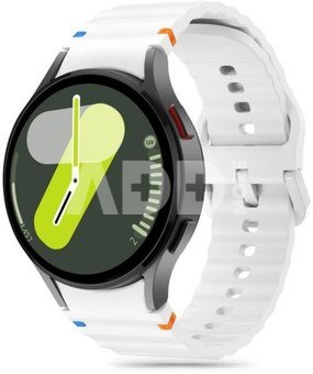 Tech-Protect watch strap Silicone Sport Samsung Galaxy Watch4/5/5 Pro/6/7/FE, white