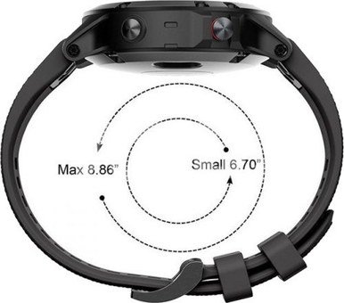 Tech-Protect watch strap Smooth Garmin fenix 5/6/6 Pro 22mm, black