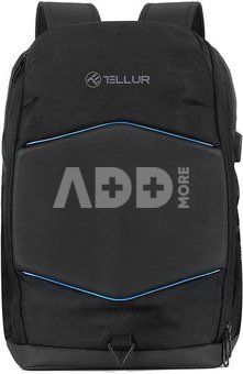 Tellur 15.6 Notebook Backpack Illuminated Strip, USB port, black