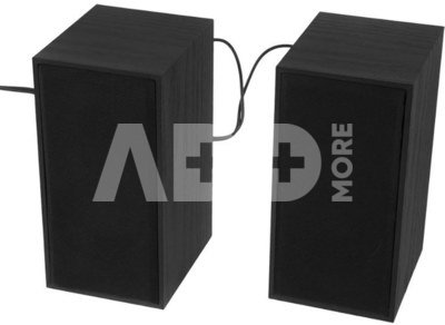 Tellur Basic 2.0 Speakers, 6W, USB/Jack, Wooden case, Volume control, black