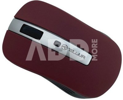 Tellur Basic Wireless Mouse, LED dark red
