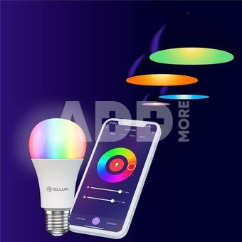 Tellur Smart WiFi Bulb E27, 9W, white/warm/RGB, dimmer