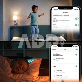 Tellur Smart WiFi Bulb E27, 9W, white/warm/RGB, dimmer