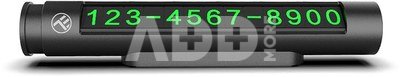 Tellur Temporary car parking card for two phone numbers metallic black