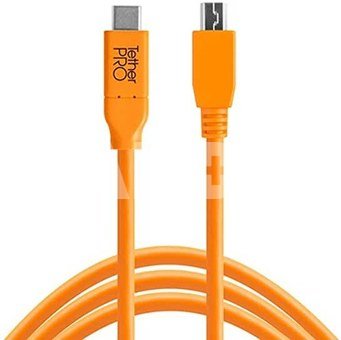 Tether Tools USB-C to 2.0 Mini B 5-Pin 4,60m orange