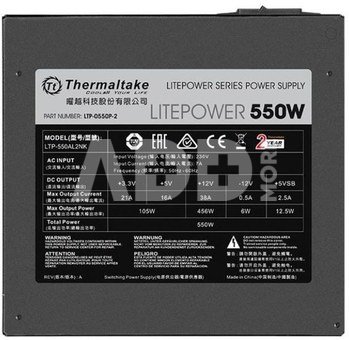 Thermaltake Litepower II Black 550W (Active PFC, 2xPEG, 120mm, Single Rail)