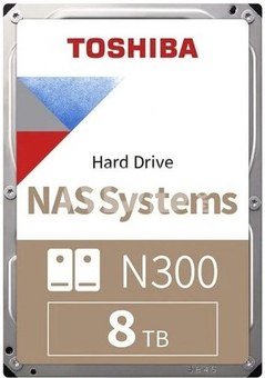 Toshiba HDD NAS N300 3.5" 8TB / 7.2k / SATA / 512MB / Reliability: 24x7, 180TB per year, 1.2M hours / 3Y Warranty | Toshiba