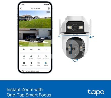 TP-LINK | Dual Lens Security Wi-Fi Camera | Tapo C545D | Dome | 3 MP | 6mm | IP66 | H.264 | MicroSD, up to 512 GB