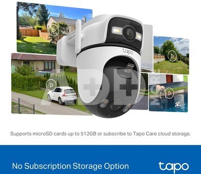 TP-LINK | Dual Lens Security Wi-Fi Camera | Tapo C545D | Dome | 3 MP | 6mm | IP66 | H.264 | MicroSD, up to 512 GB
