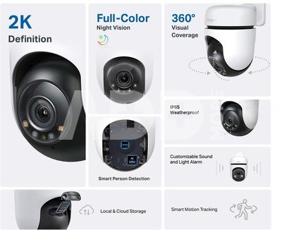 TP-LINK Pan/Tilt Security Wi-Fi Camera | Tapo C510W | Dome | 3 MP | 3.9mm | IP65 | H.264 | MicroSD, up to 512 GB