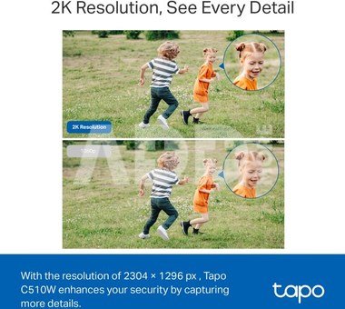 TP-LINK Pan/Tilt Security Wi-Fi Camera | Tapo C510W | Dome | 3 MP | 3.9mm | IP65 | H.264 | MicroSD, up to 512 GB
