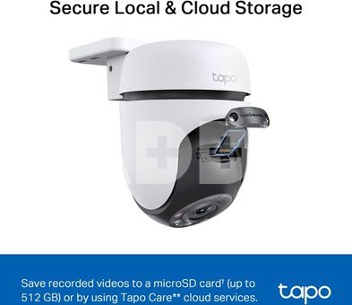 TP-LINK Pan/Tilt Security Wi-Fi Camera | Tapo C510W | Dome | 3 MP | 3.9mm | IP65 | H.264 | MicroSD, up to 512 GB