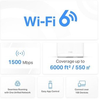 Mercusys Halo H90X AX6000 Whole Home Mesh WiFi 6 System Mercusys