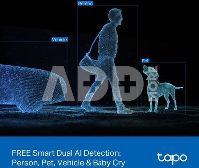 TP-LINK Tapo C245D | Dual Lens Pan/Tilt Security Camera | Dome | 3 MP | 3.1mm/F1.6 | MicroSD Card up to 512 GB