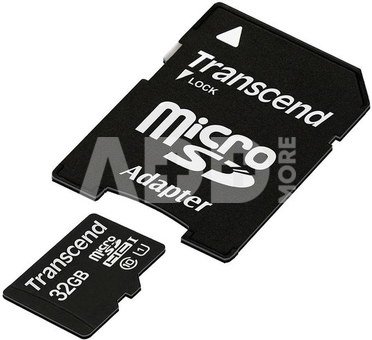 Transcend microSDHC 32GB Class 10 UHS-I 400x + SD Adapter