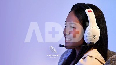 Turtle Beach headset Airlite Fit Nintendo Switch 2, black/white