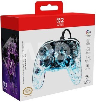 Turtle Beach wired controller Afterglow Nintendo Switch 2, transparent