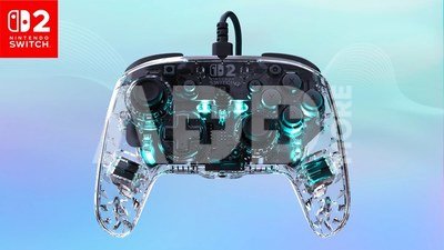 Turtle Beach wired controller Afterglow Nintendo Switch 2, transparent
