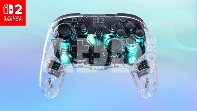 Turtle Beach wireless controller Afterglow Nintendo Switch 2, transparent
